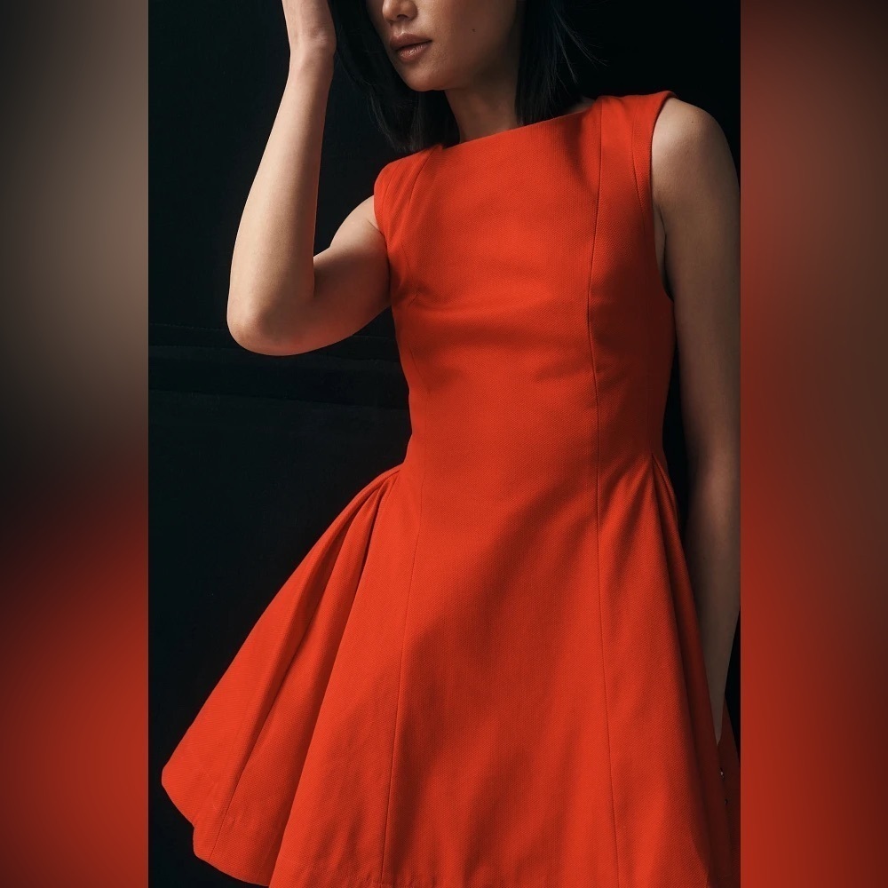Maeve Anthropologie Sleeveless Back-Cutout A-Line Mini Dress